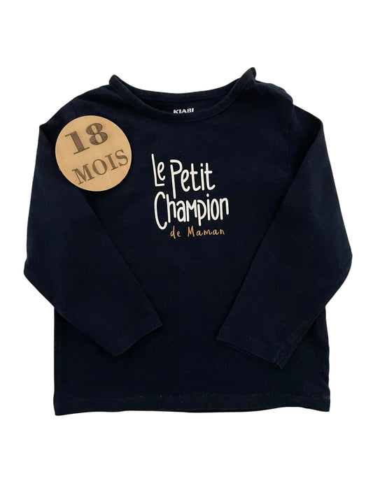 Tee-shirt bleu-nuit, Kiabi