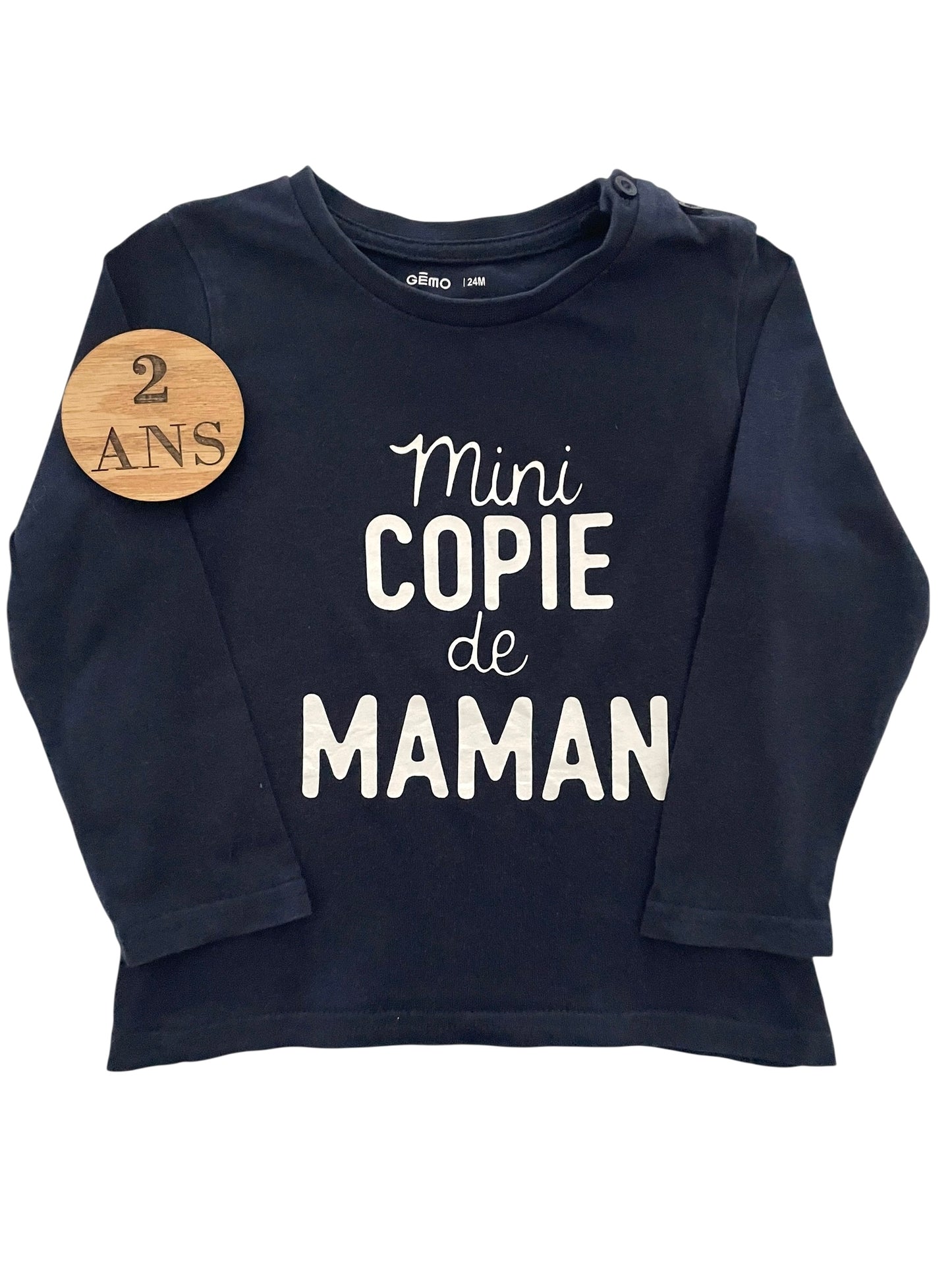 Tee-shirt, bleu-marine, Gémo