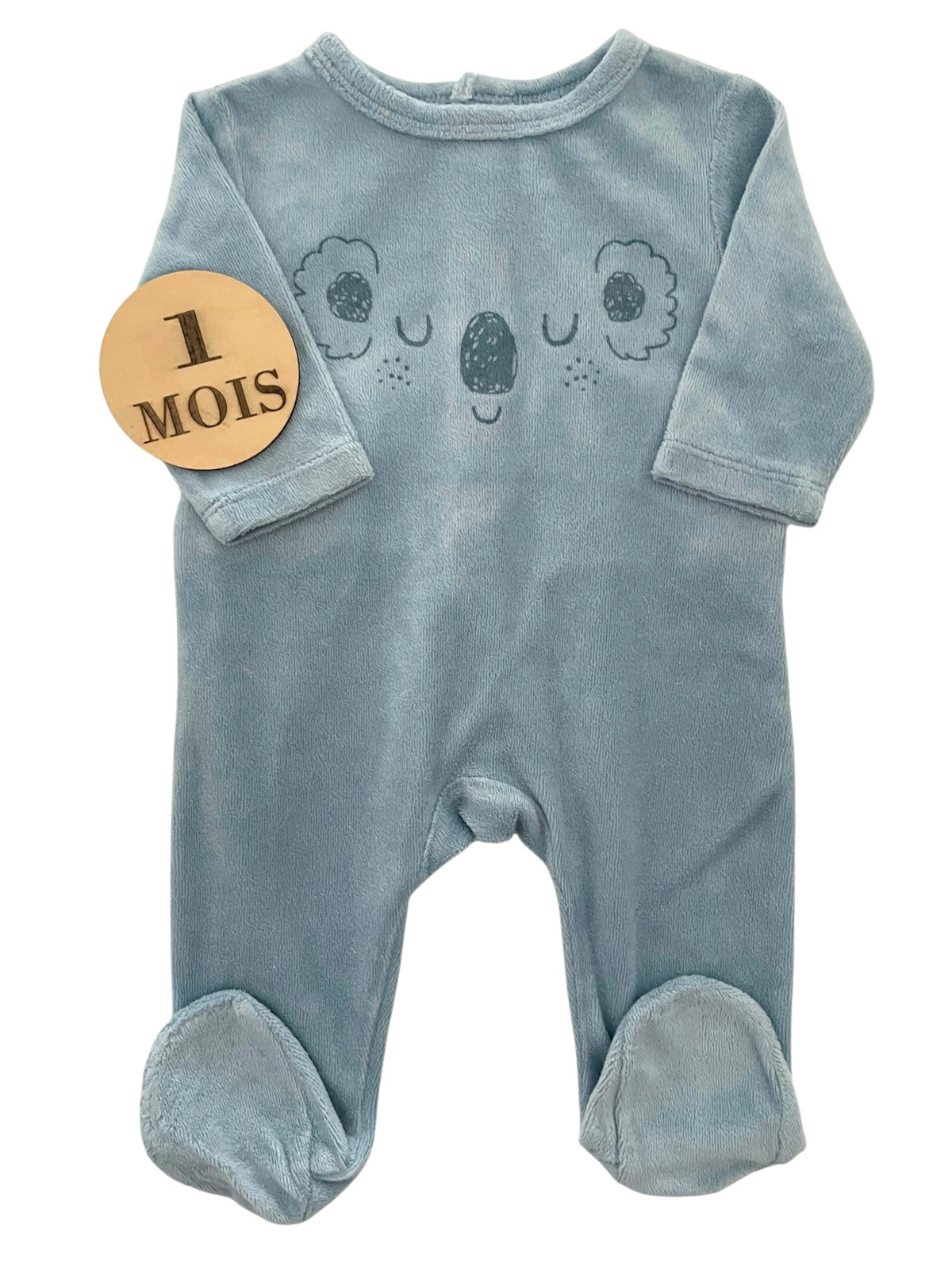 Pyjama velours, bleu, koala, TEX
