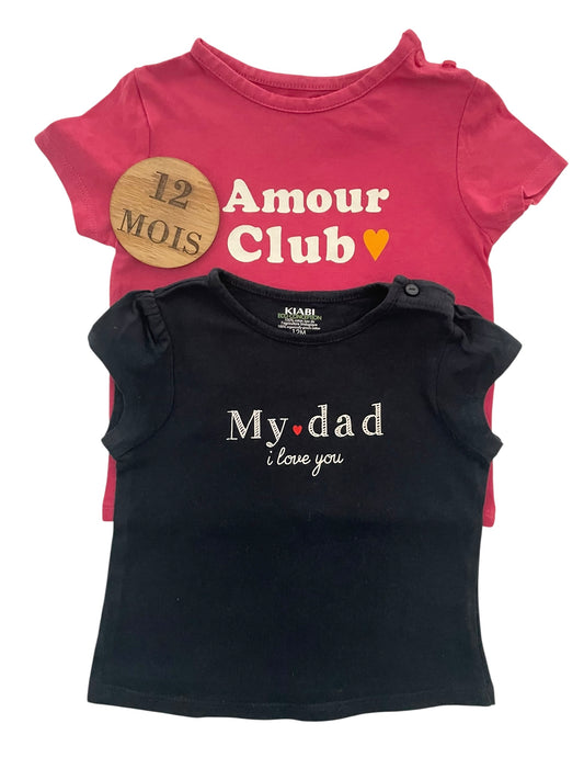 Lot de 2 tee-shirts, Kiabi