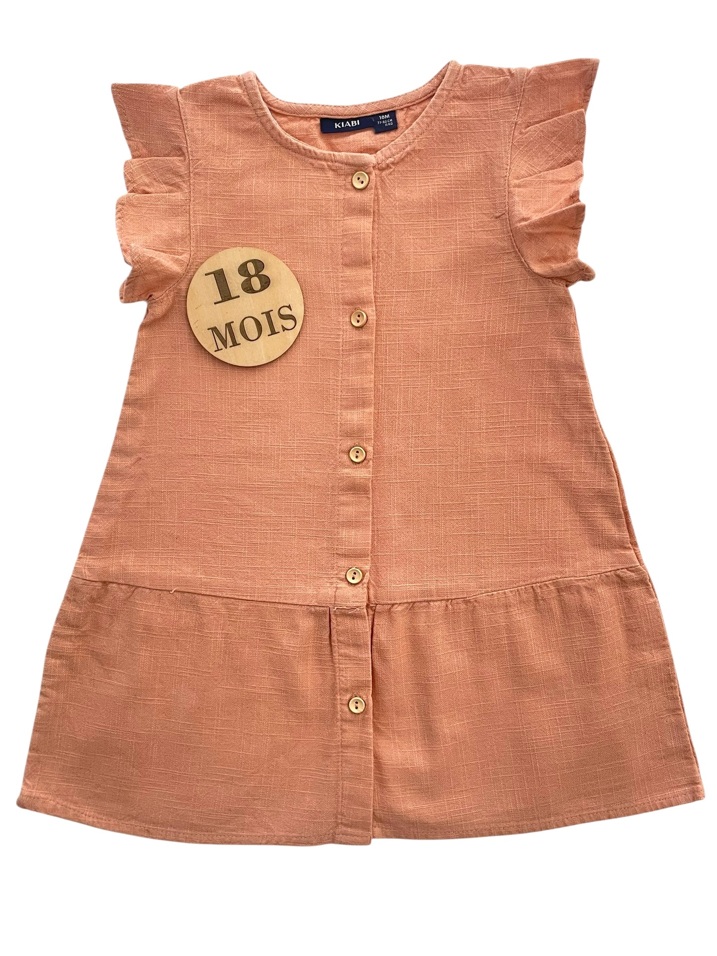 Robe en toile, saumon, Kiabi