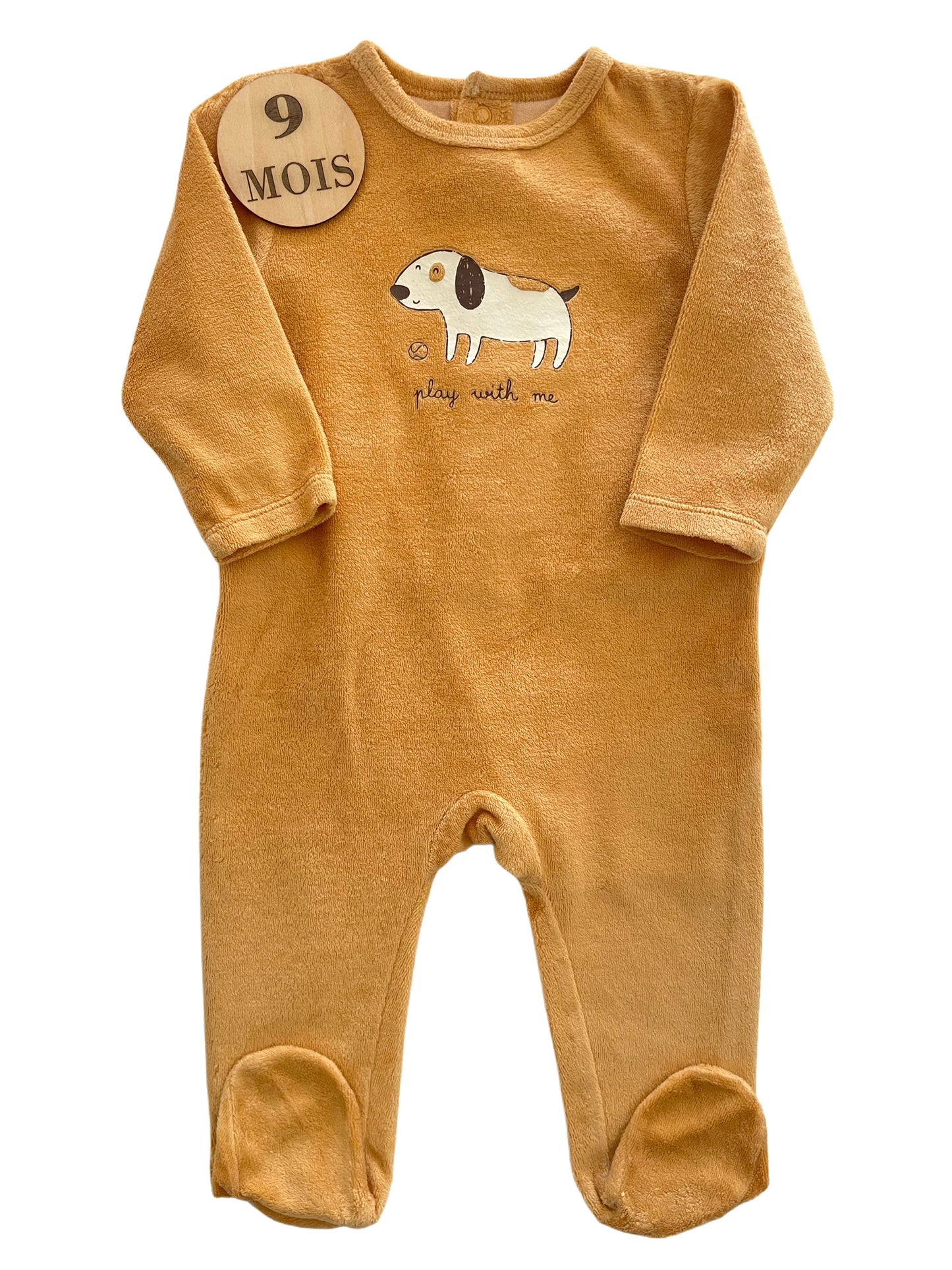 Pyjama velours orange, chien, TEX