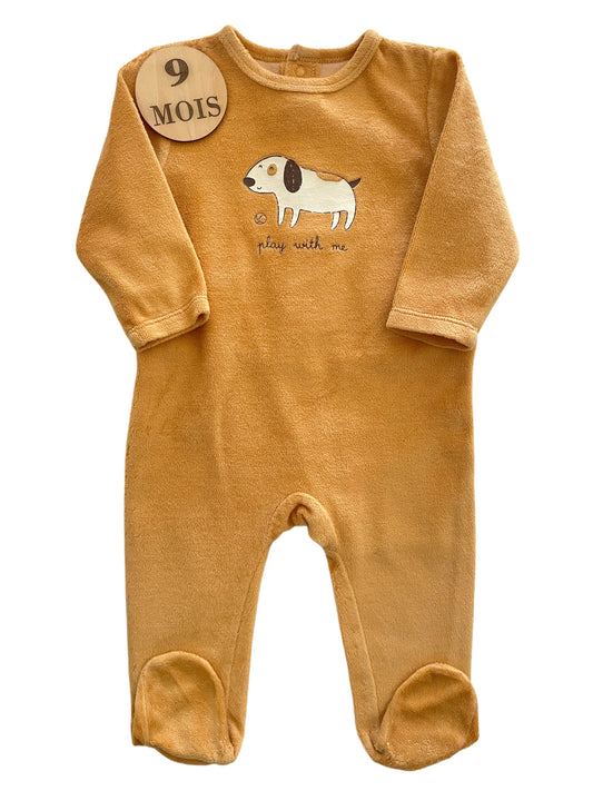 Pyjama velours orange, chien, TEX