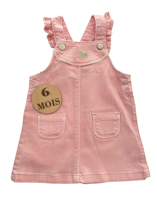 Robe salopette en jean, rose, Orchestra