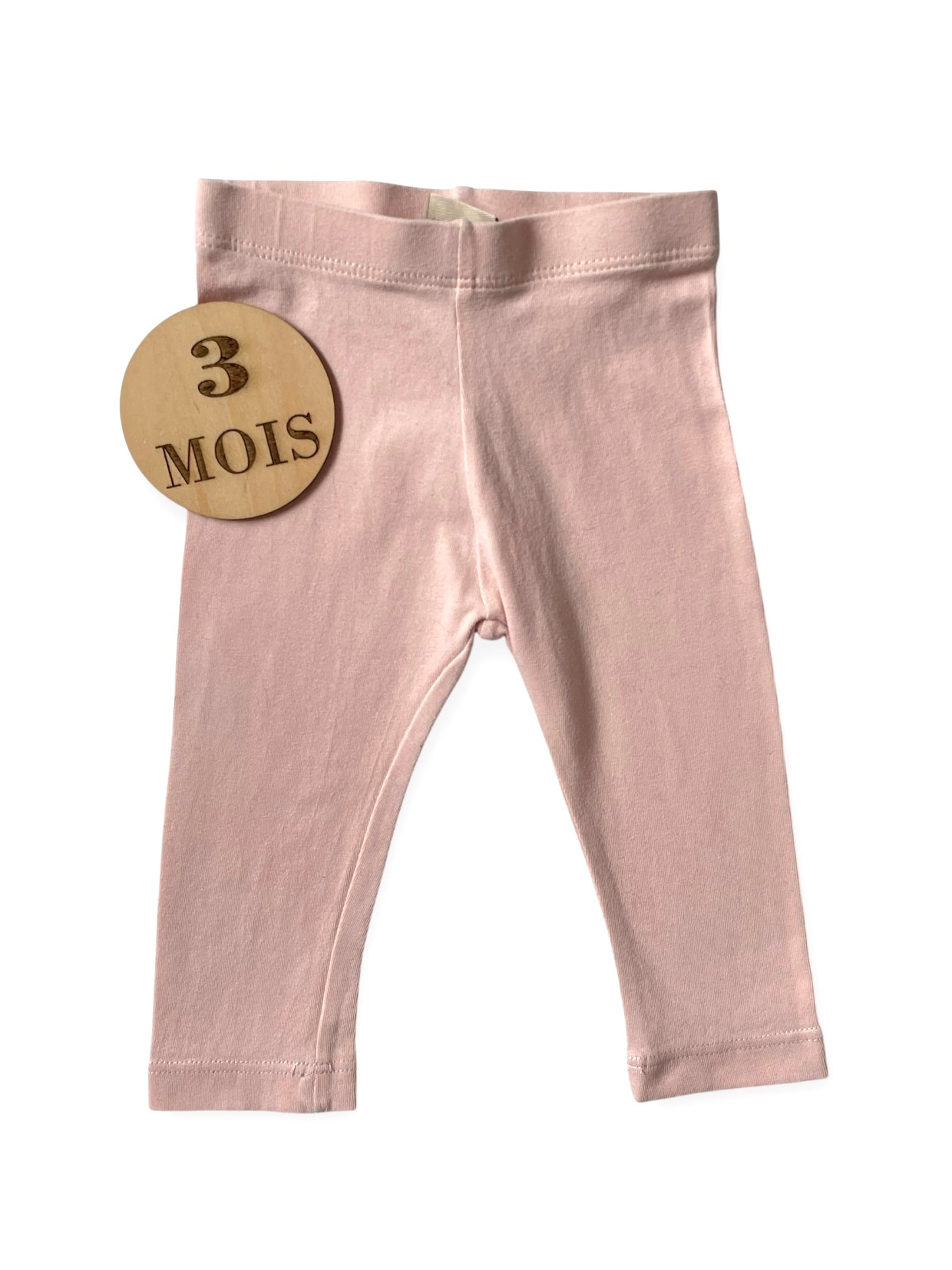 Legging rose clair, uni, Boite à Malices
