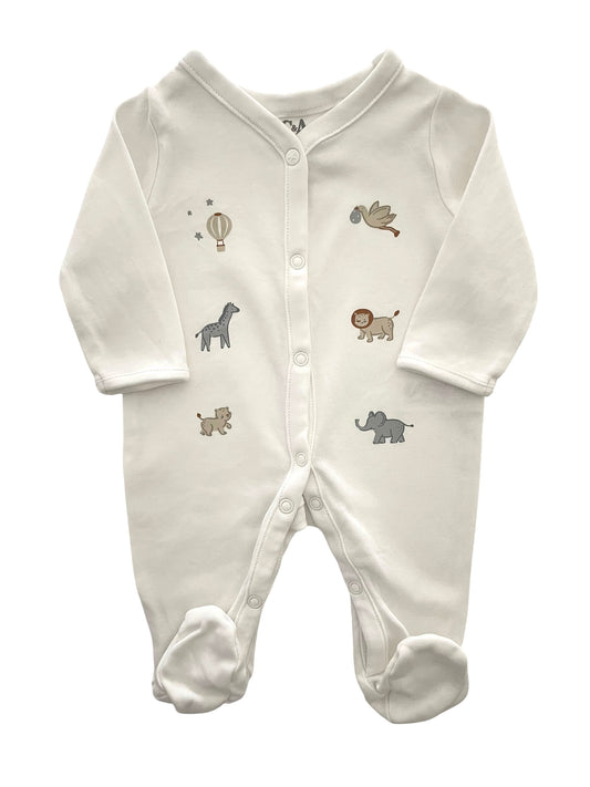 Pyjama coton blanc, animaux, C&A