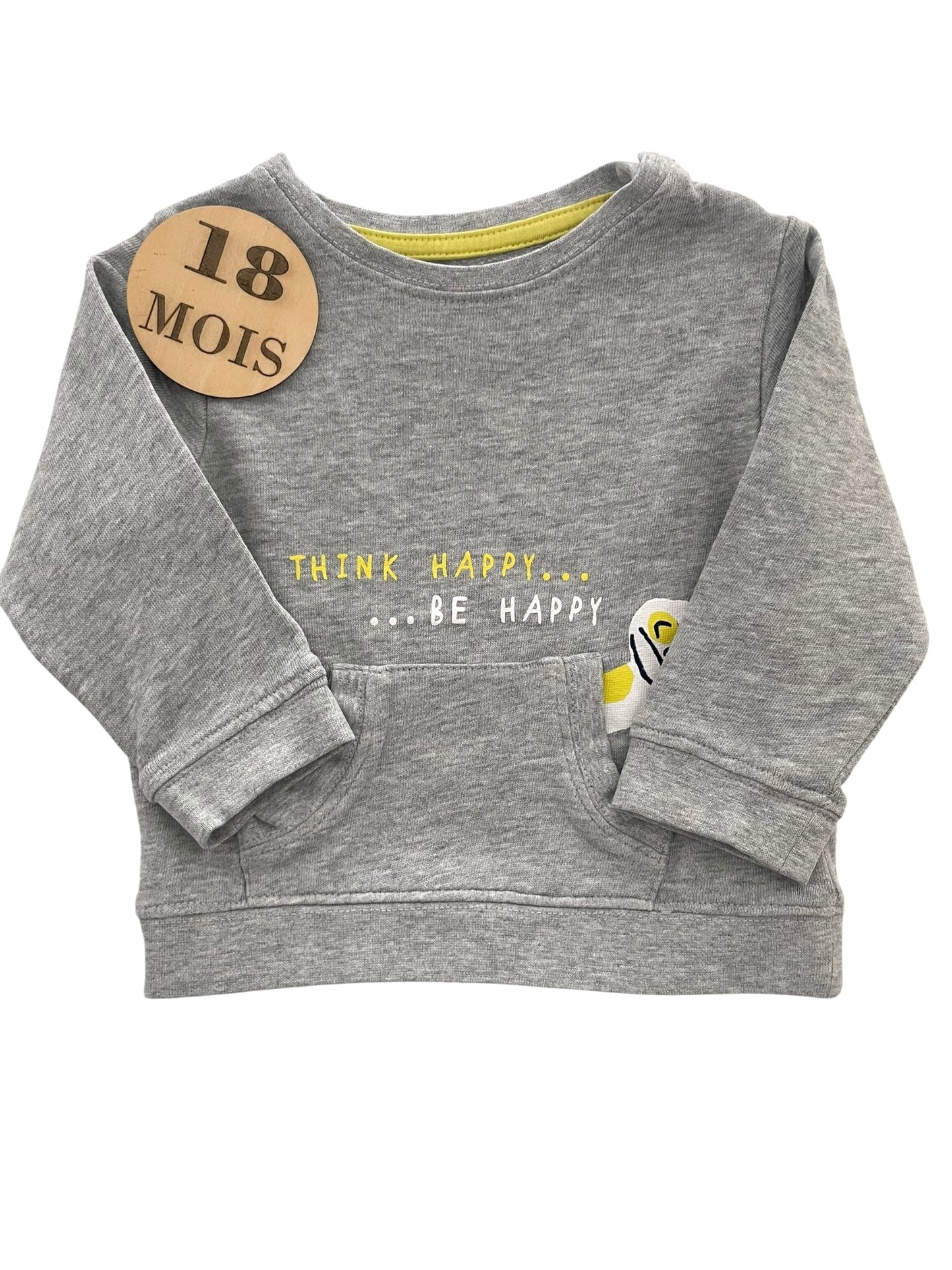 Sweat fin gris, Vertbaudet