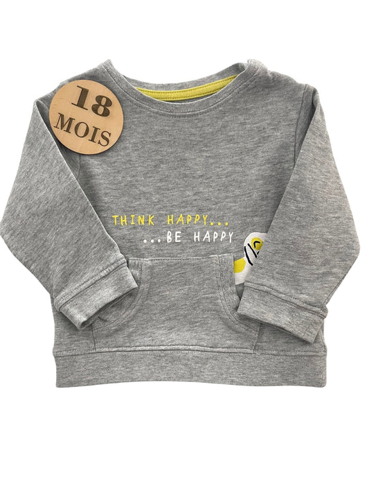 Sweat fin gris, Vertbaudet