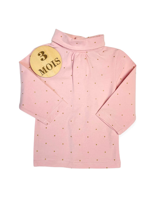 Sous-pull rose à pois, Kiabi