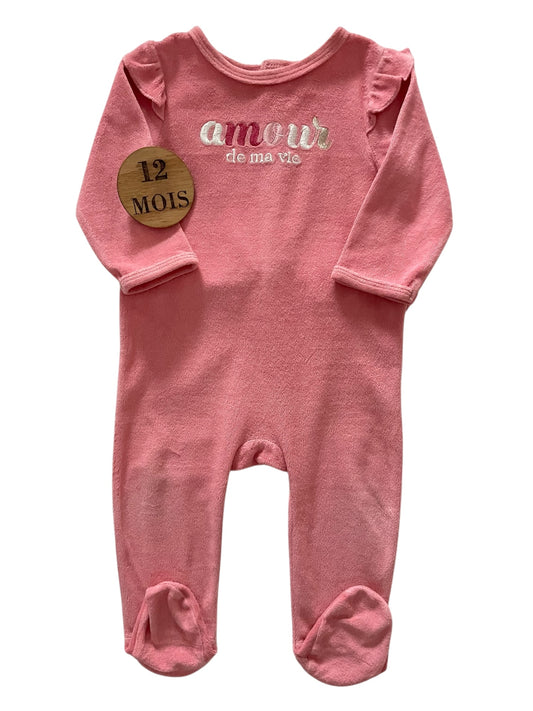 Pyjama velours rose, Gémo