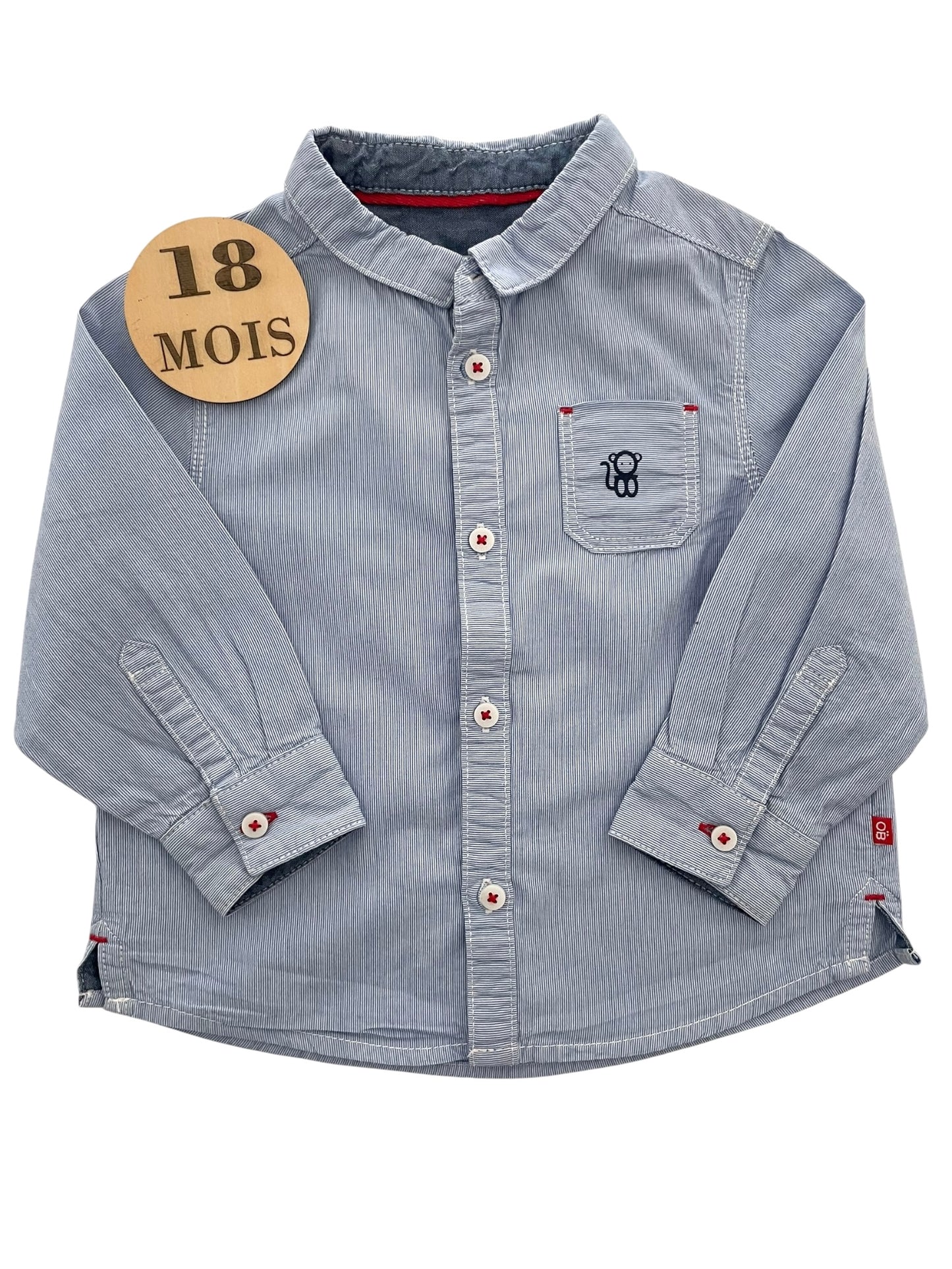 Chemise rayée bleue, Obaïbi