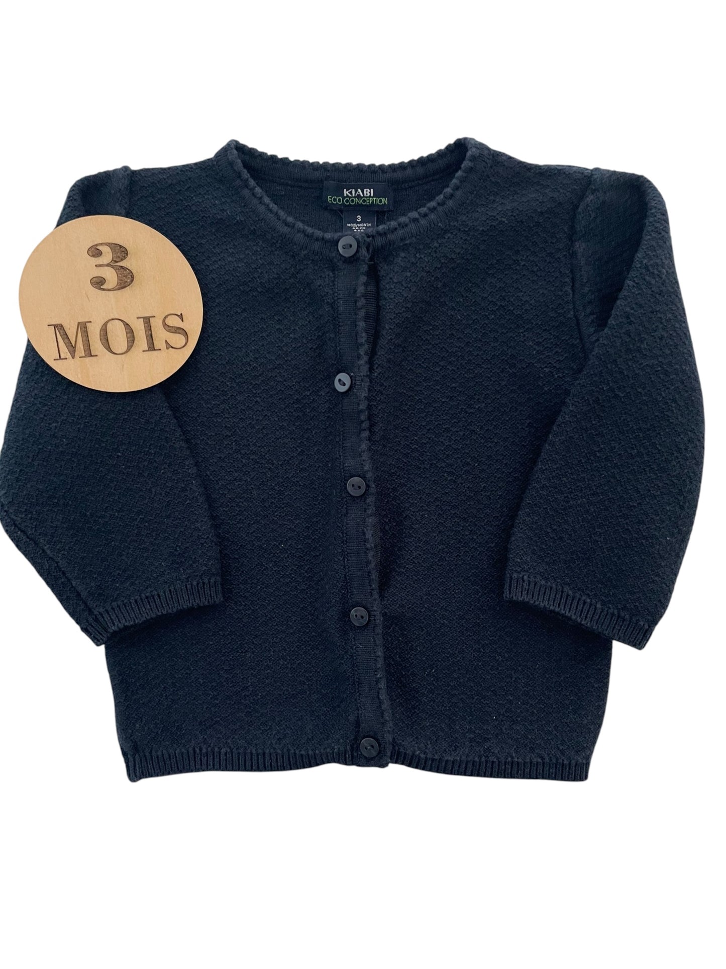 Gilet fin bleu-nuit, Kiabi