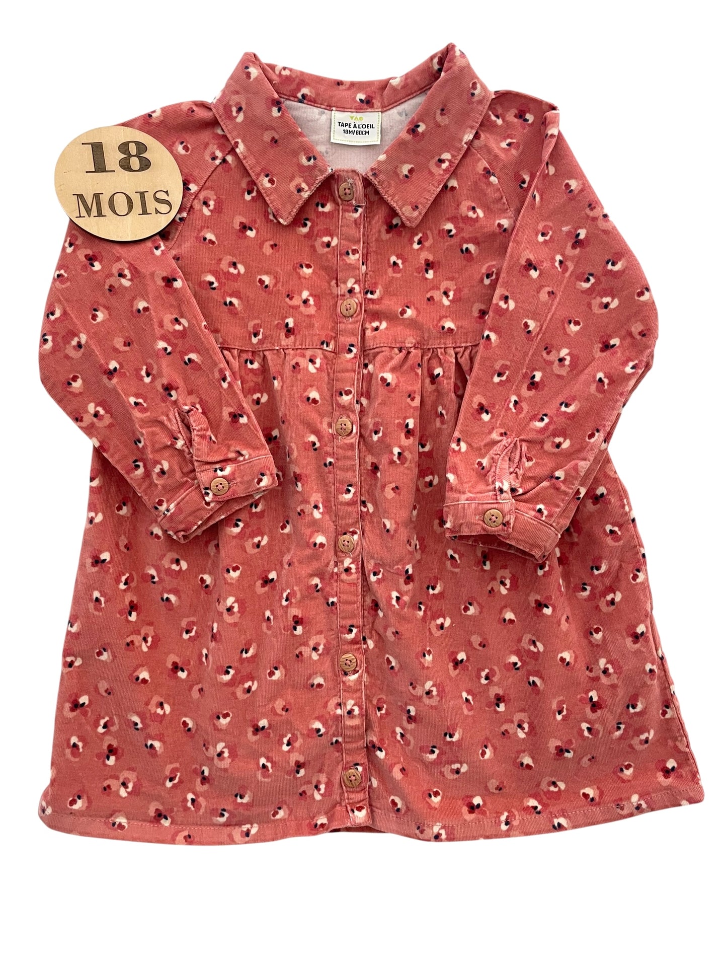 Robe velours côtelé rose, TAO