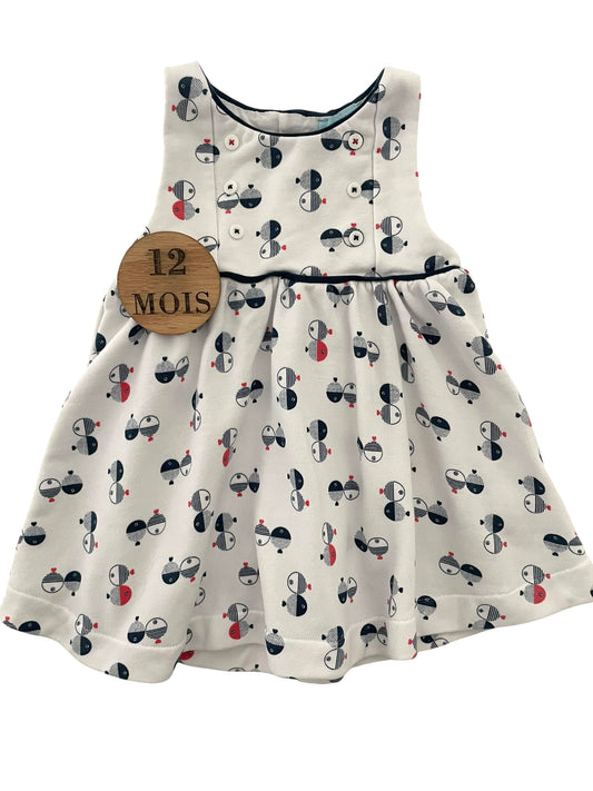 Robe molleton, poissons, Obaïbi