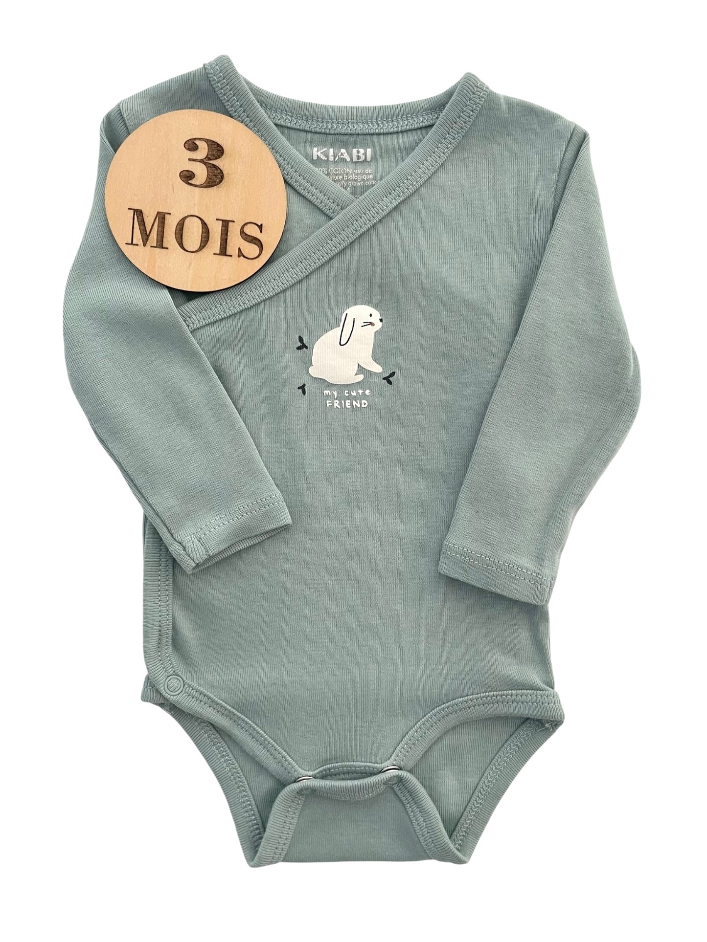 Body vert, lapin, Kiabi