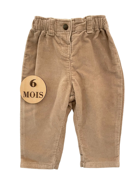 Pantalon velours beige, Kiabi