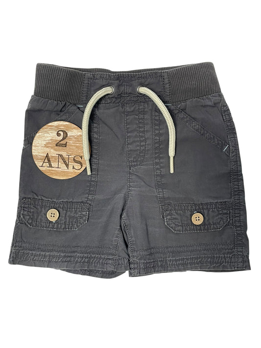 Short en toile gris, Kiabi