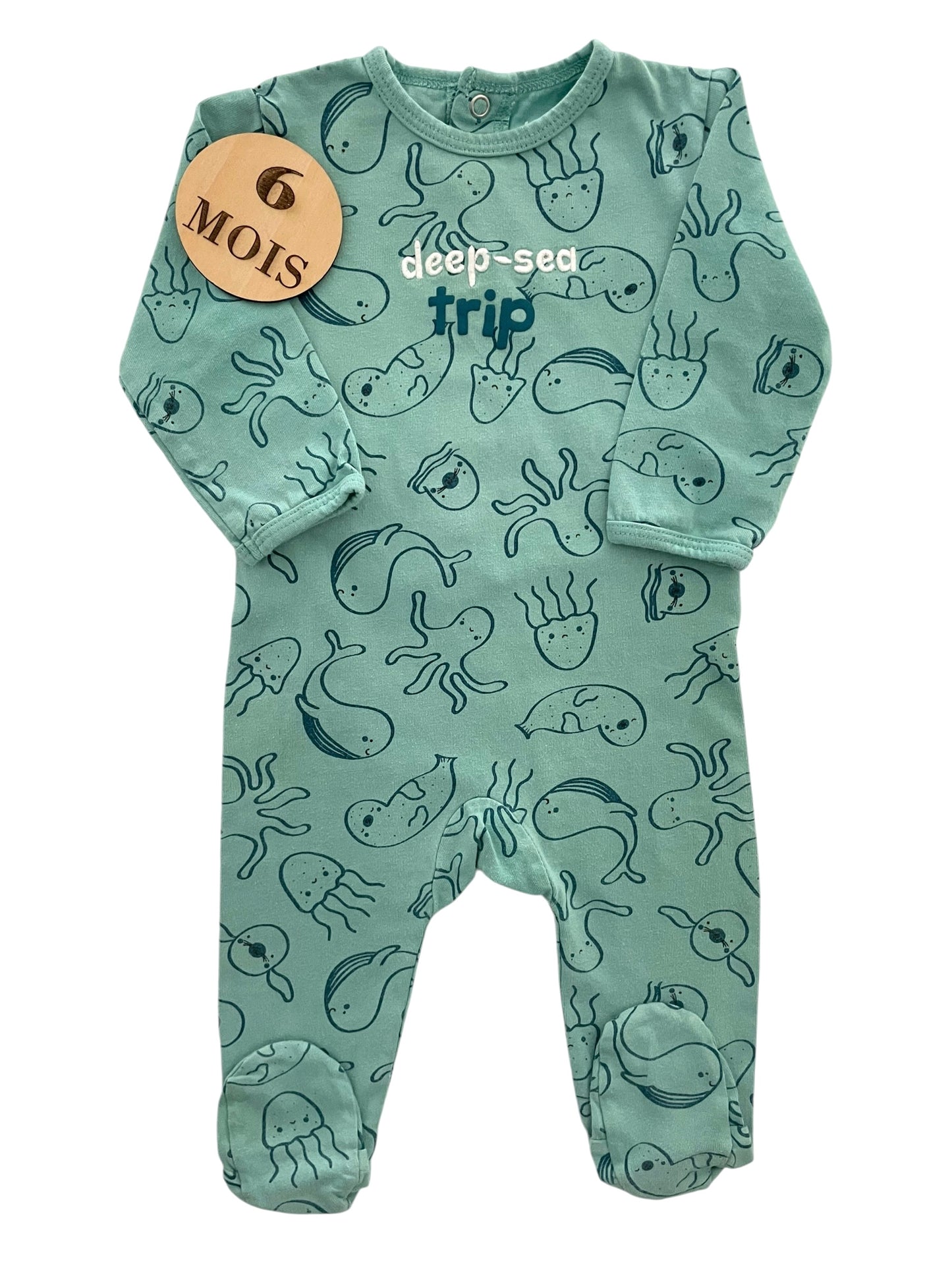 Pyjama coton turquoise, Kiabi