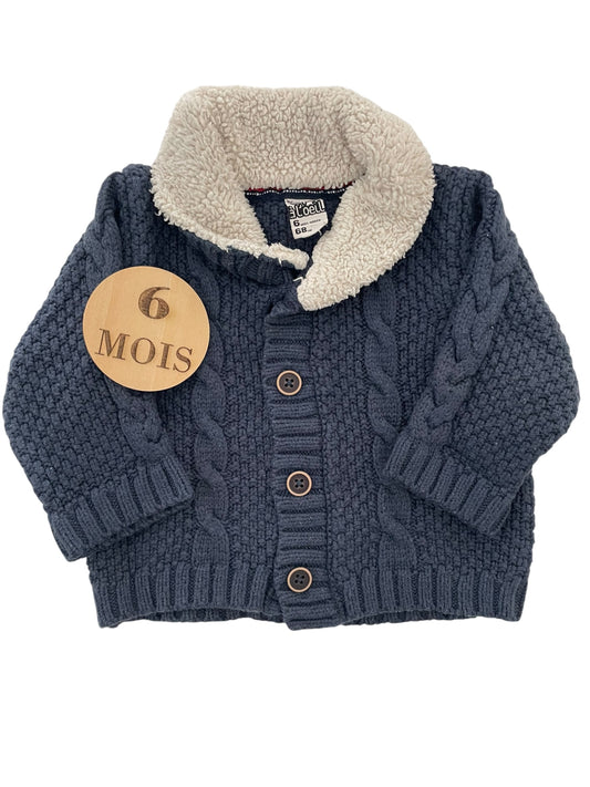 Gilet épais en mailles, bleu-marine, TAO