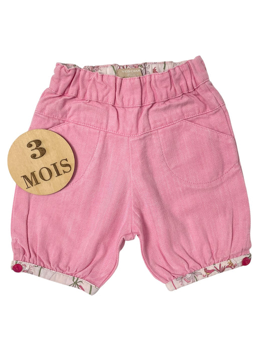 Bermuda en jean rose, Verchant