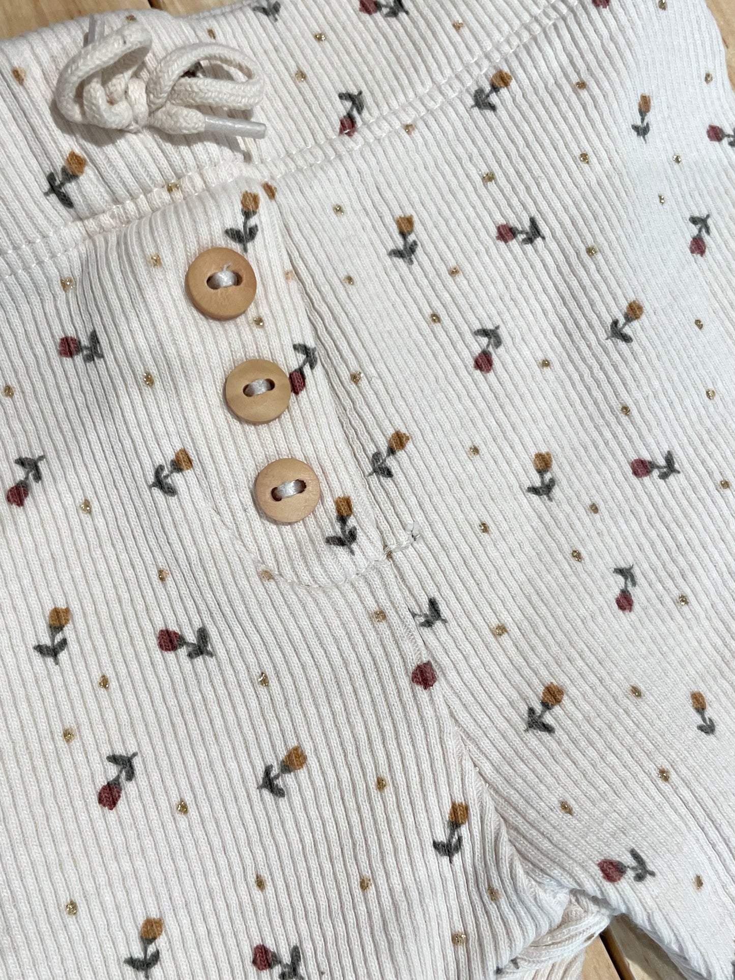 Ensemble 3 pièces; crème, gris, fleuri