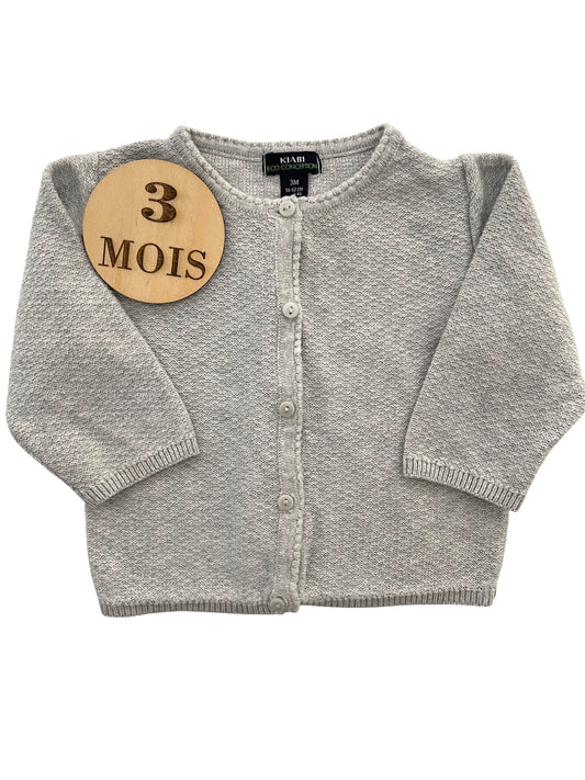 Gilet fin gris, Kiabi