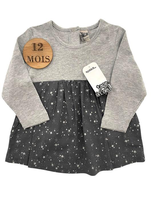 Blouse grise, étoiles, TAO