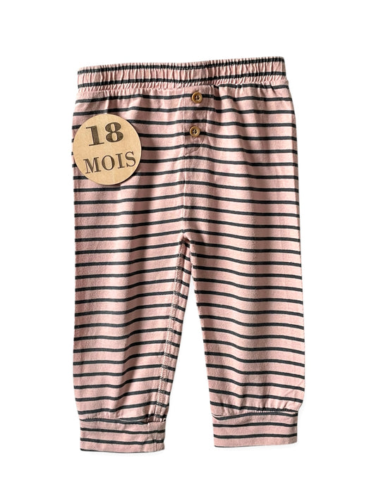 Jogging fin rayé rose, La redoute