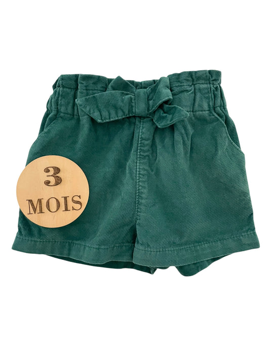 Short velours vert foncé, TAO
