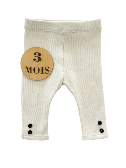 Legging côtelé écru, Obaïbi
