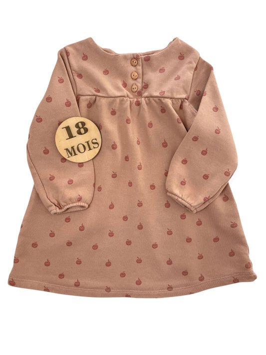 Robe molleton, pommes, Kiabi