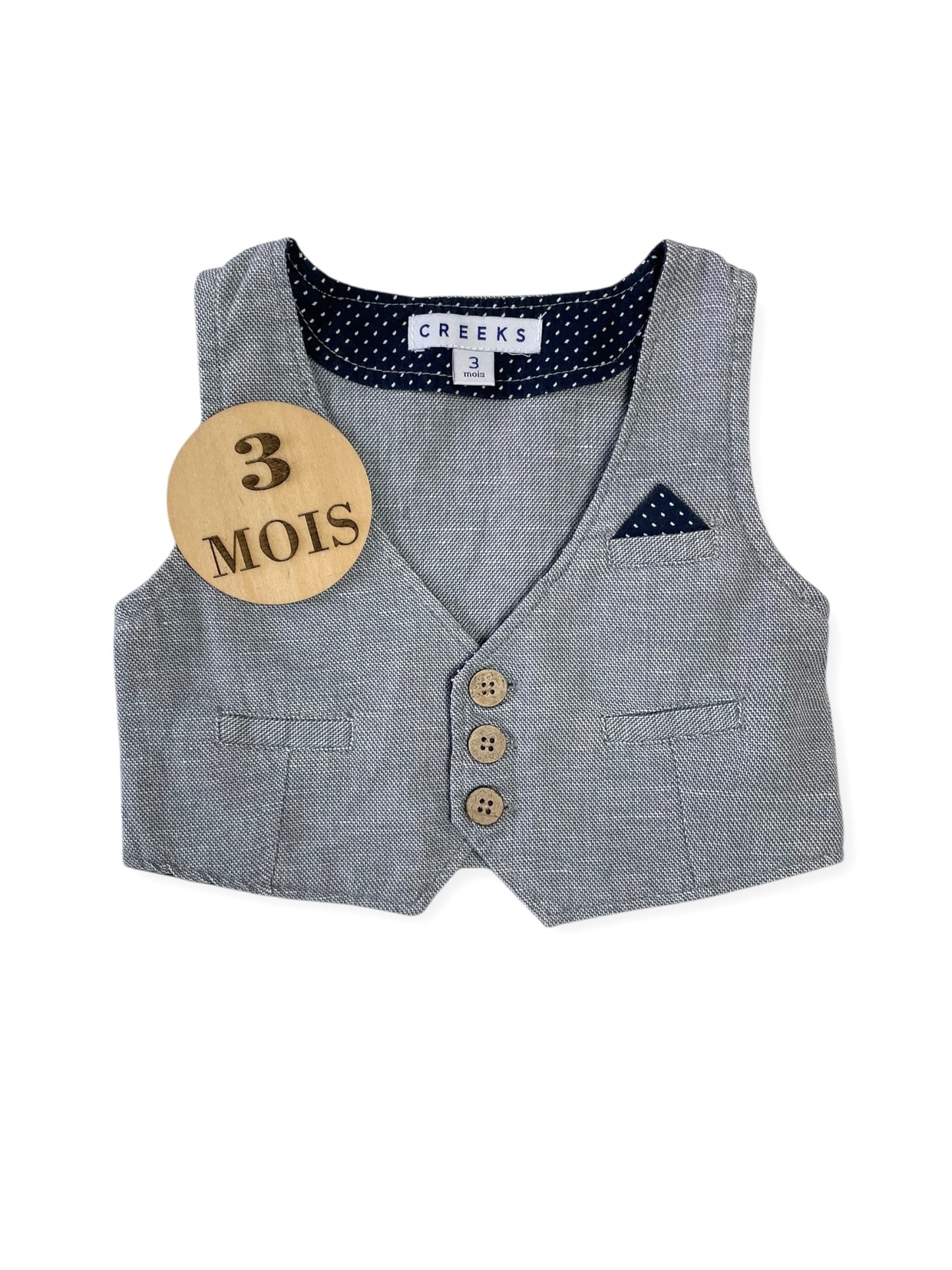 Gilet sans manche, gris, Creeks