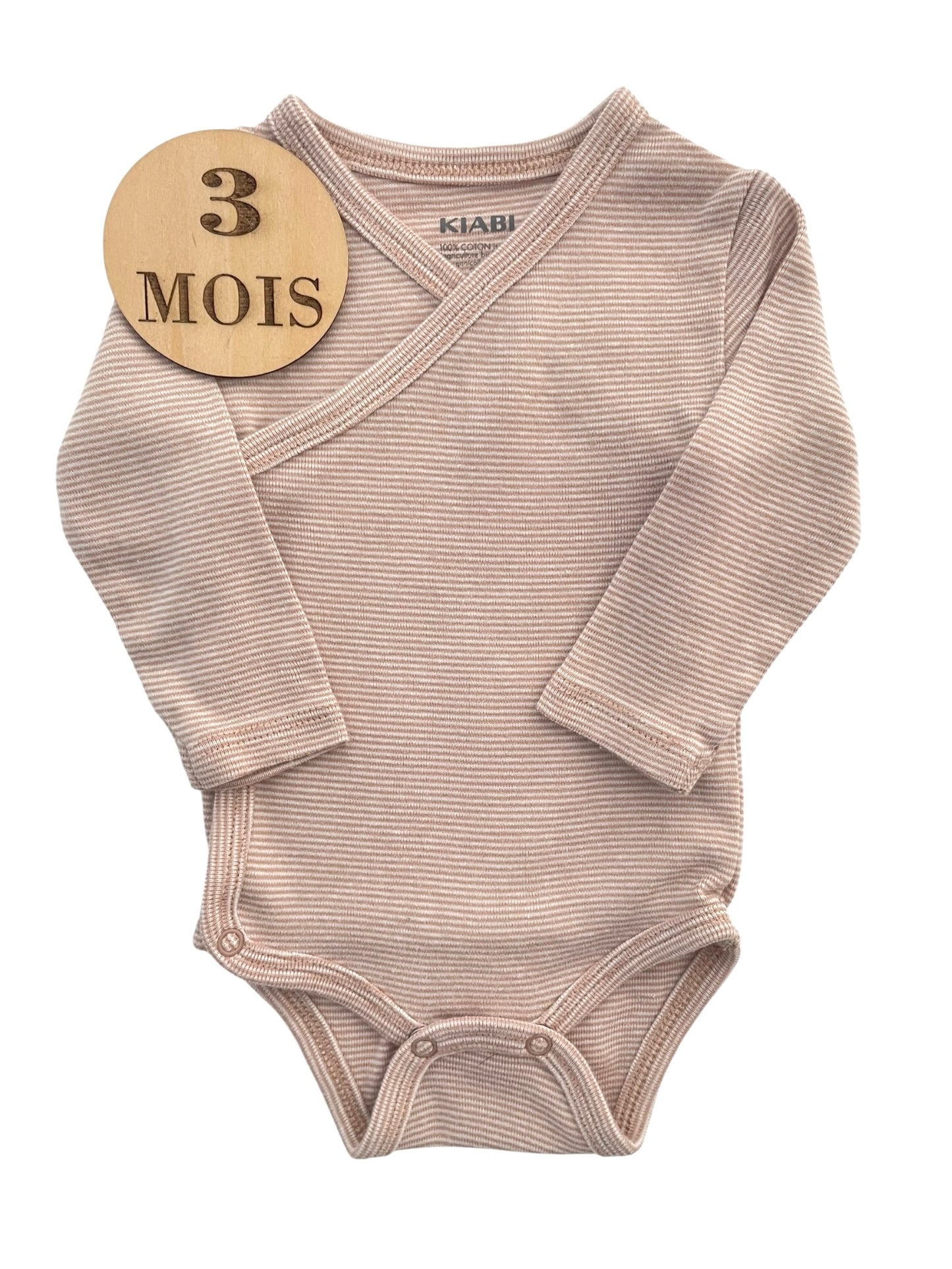 Body rayé beige, Kiabi