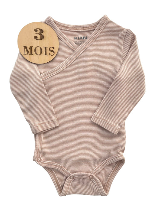 Body rayé beige, Kiabi