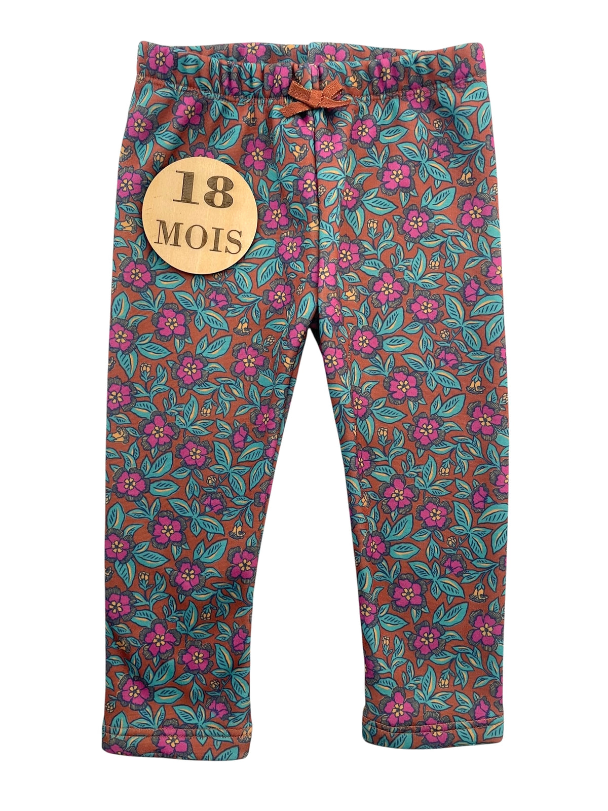 Legging fleuri, doublé polaire, DPAM
