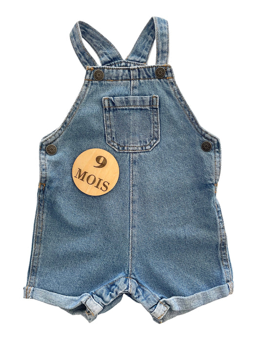 Salopette short en jean, Kiabi