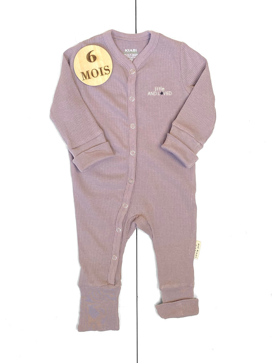 Pyjama côtelé, gris-violet, Kiabi