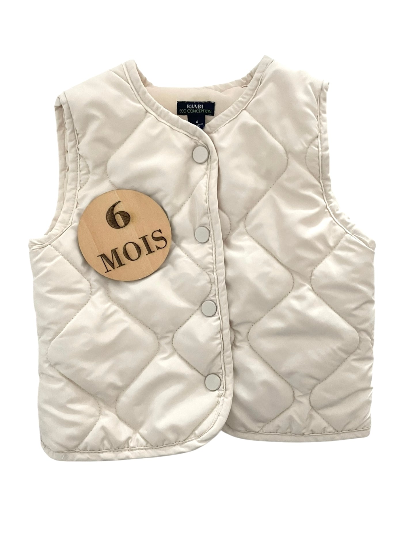 Veste imperméable sans manche, crème, Kiabi