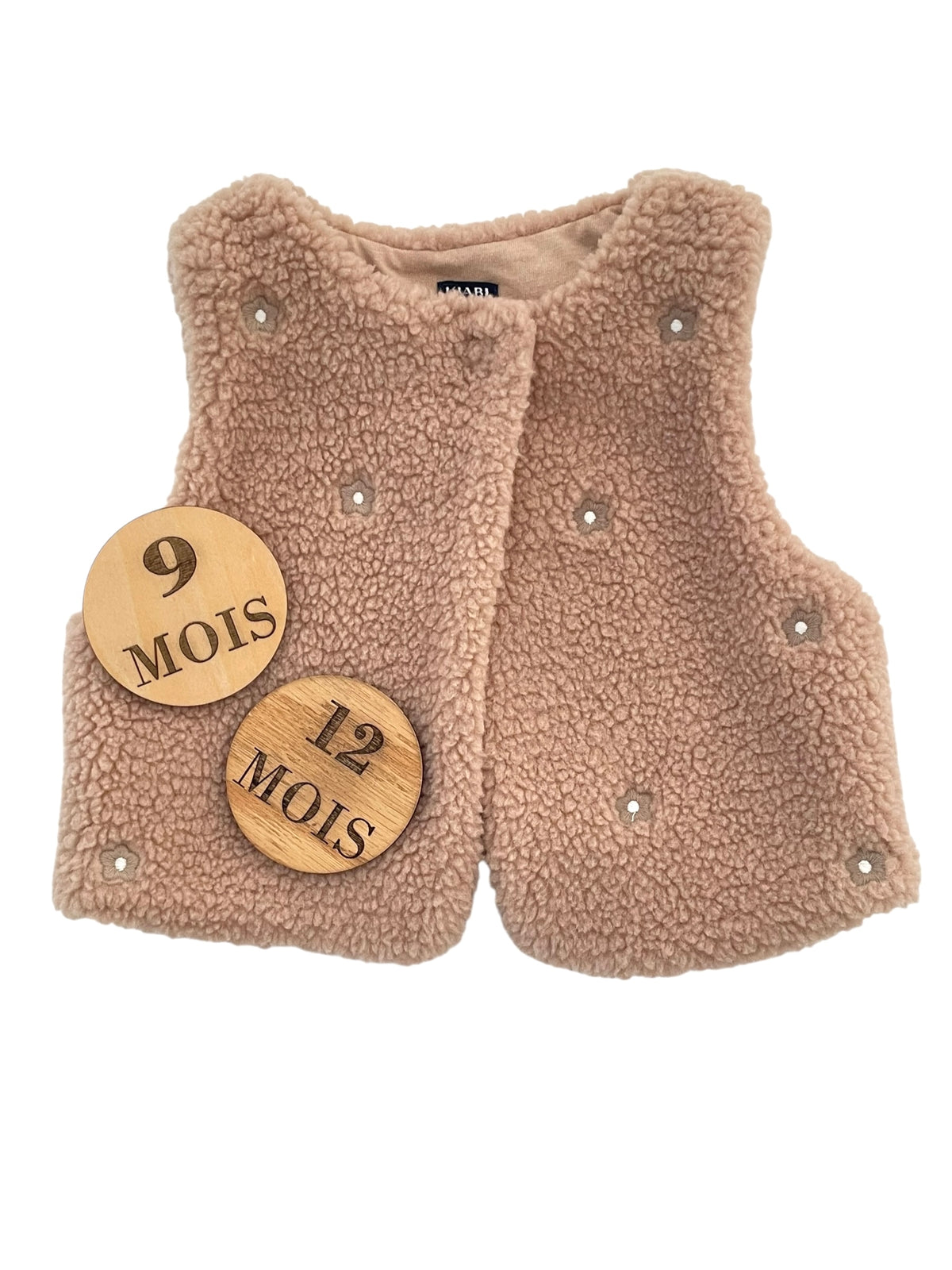 Gilet fausse fourrure marron, Kiabi