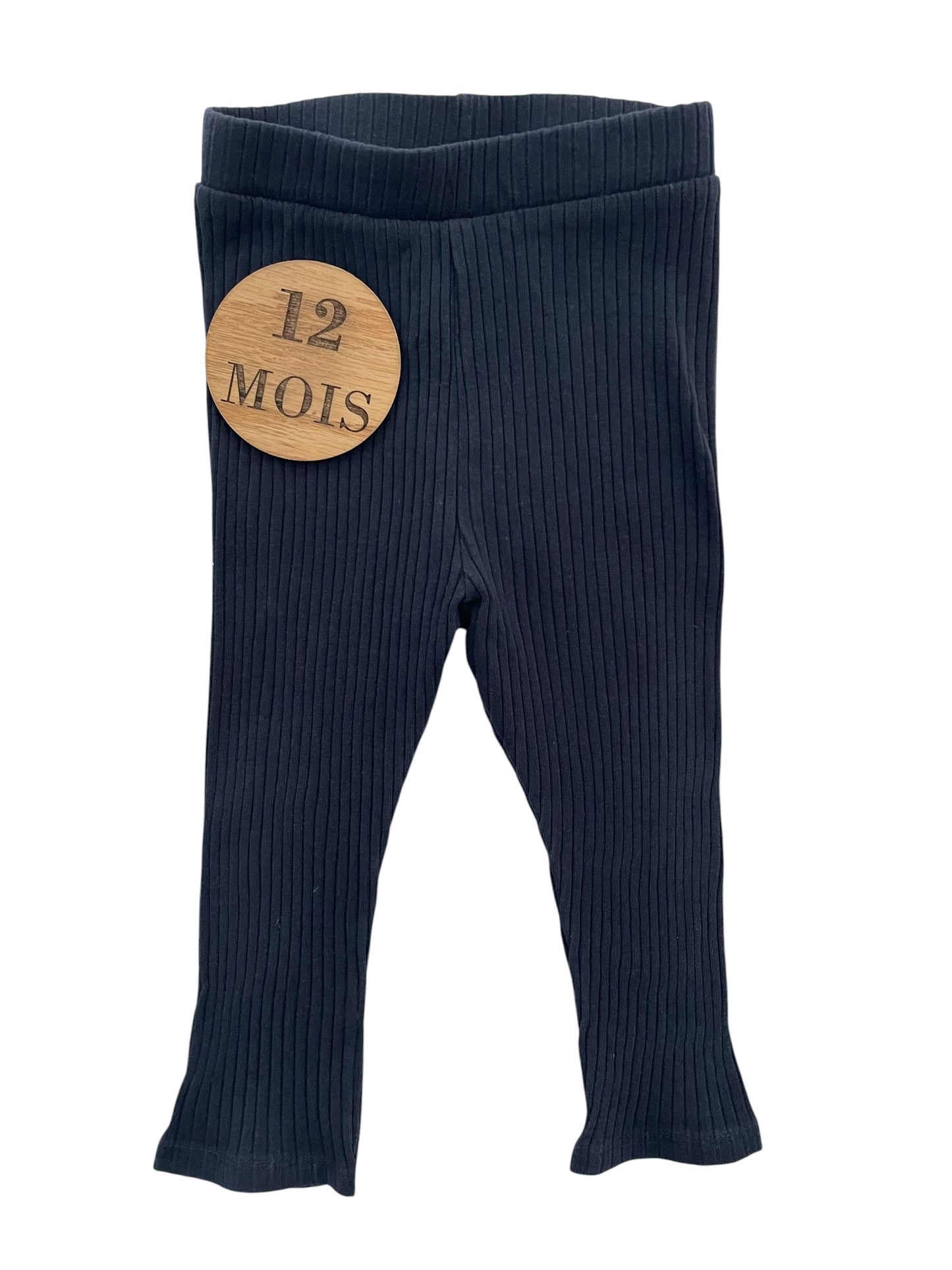 Legging côtelé bleu-nuit, Kiabi