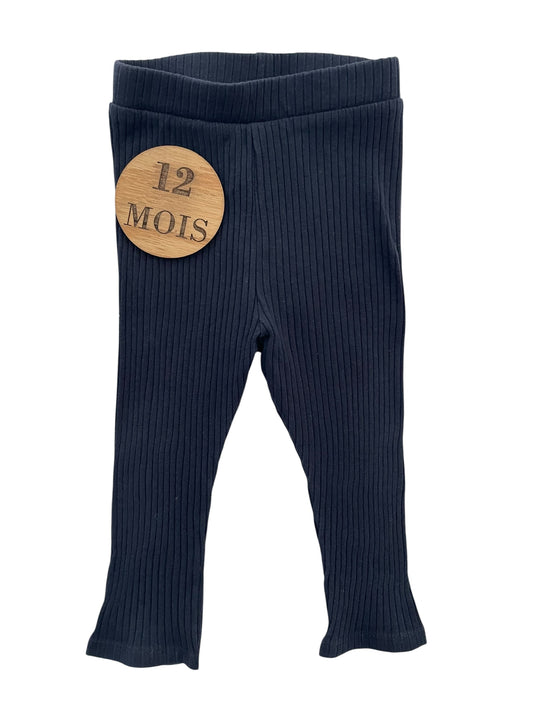 Legging côtelé bleu-nuit, Kiabi
