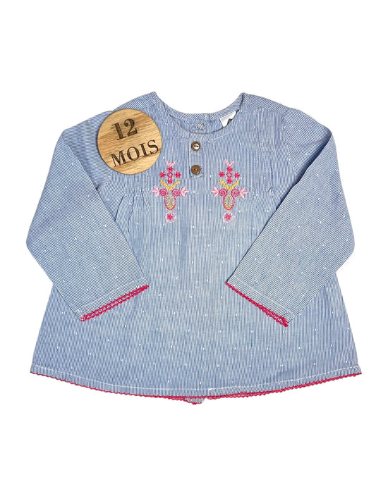 Blouse rayée bleue, Grain de blé