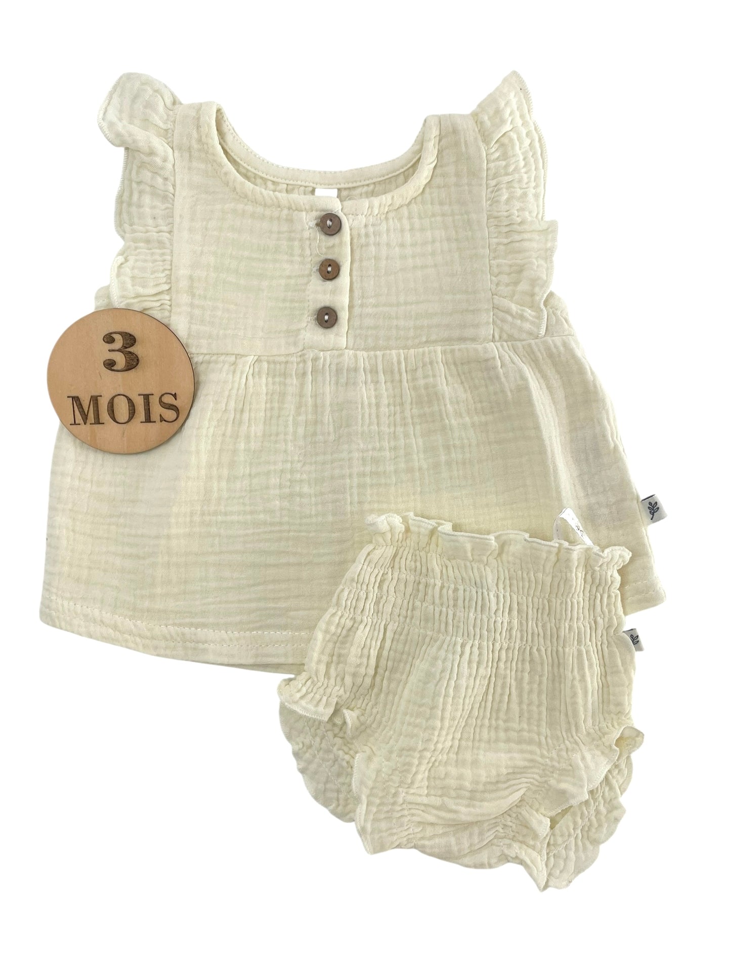 Blouse gaze de coton + bloomer, Zeeman