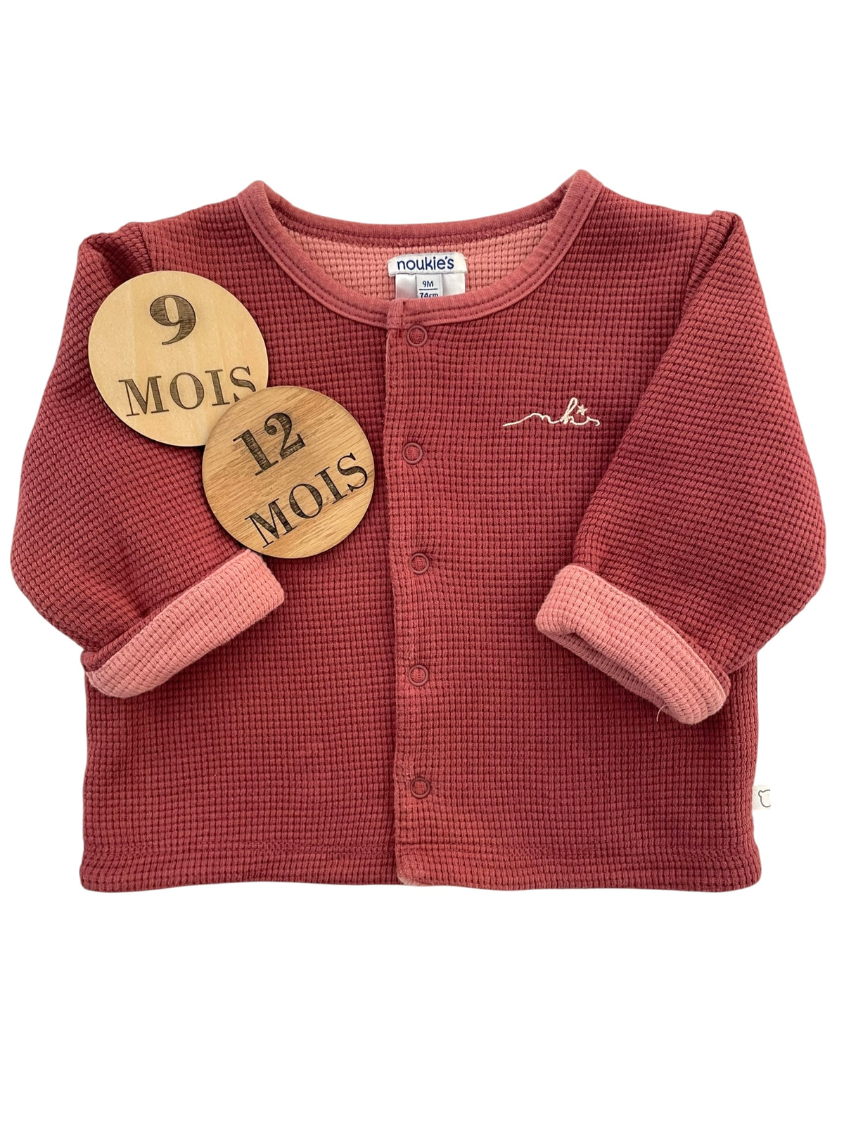 Gilet réversible, rose/ bordeaux, Noukie’s