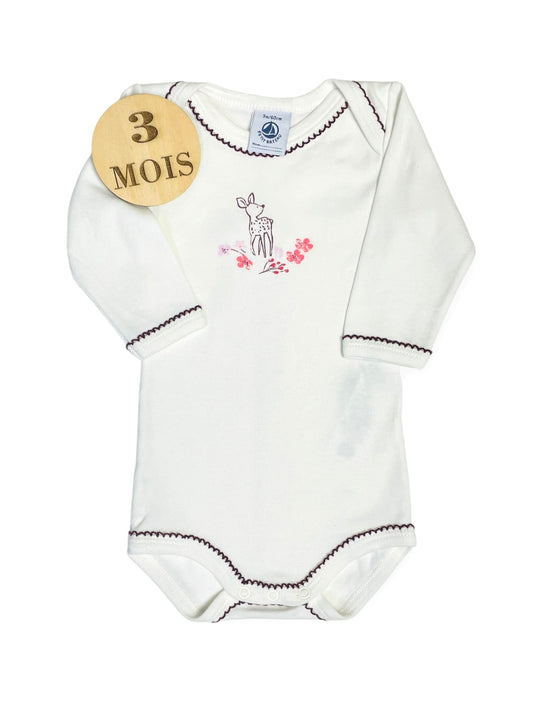 Body écru, faon, Petit Bateau