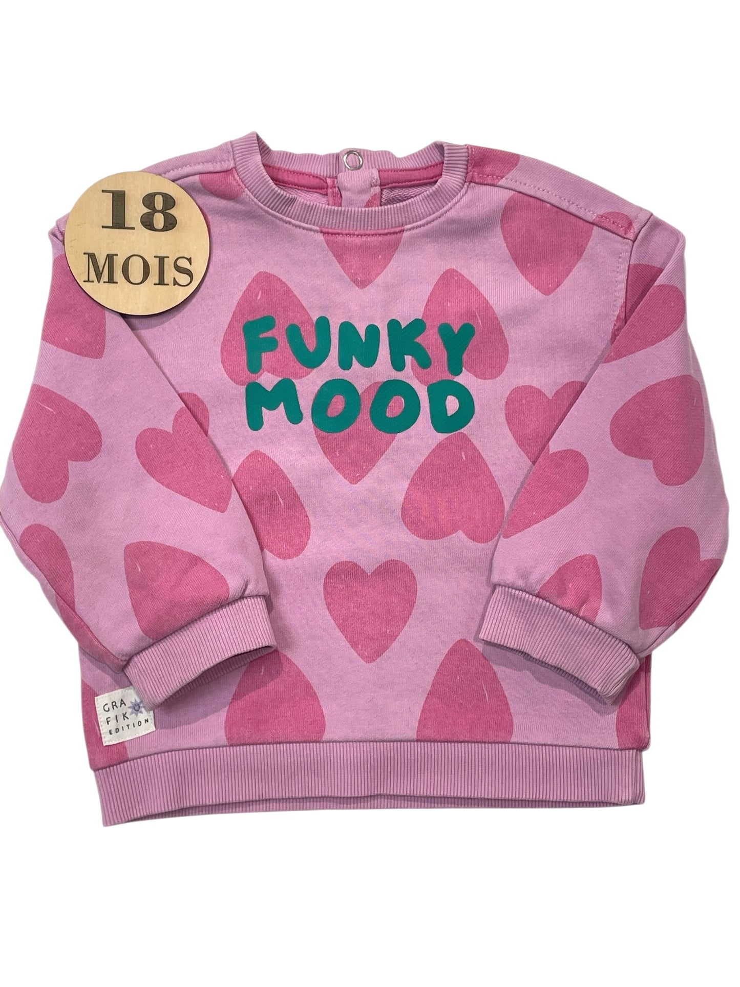 Sweat rose cœur, Kiabi