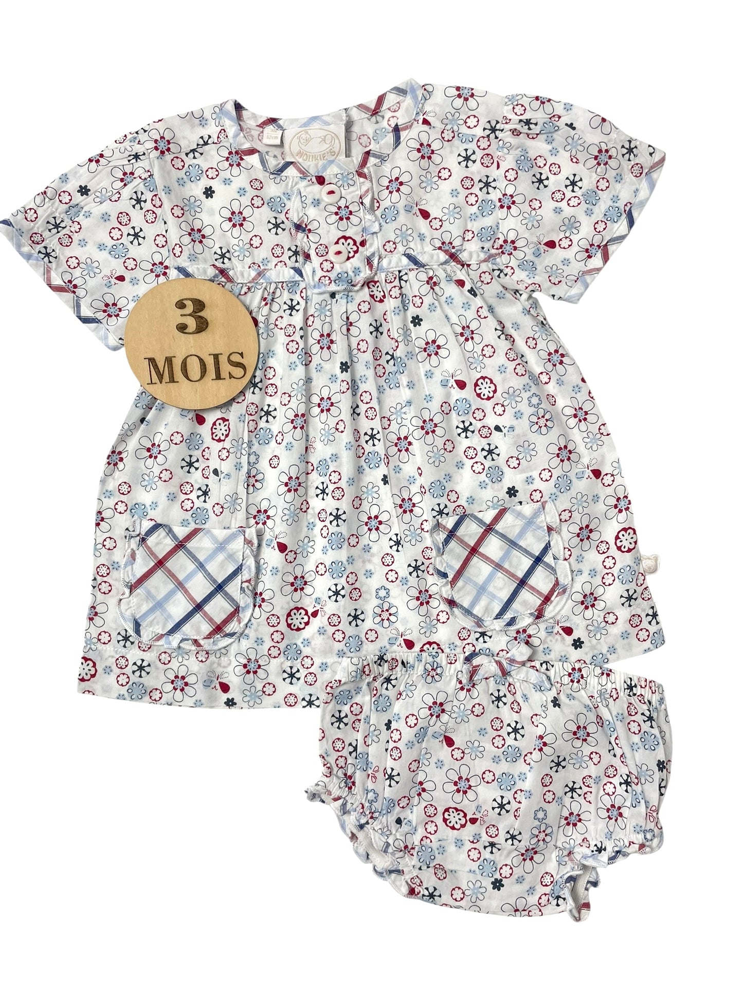 Robe + bloomer, fleurie, Noukie’s