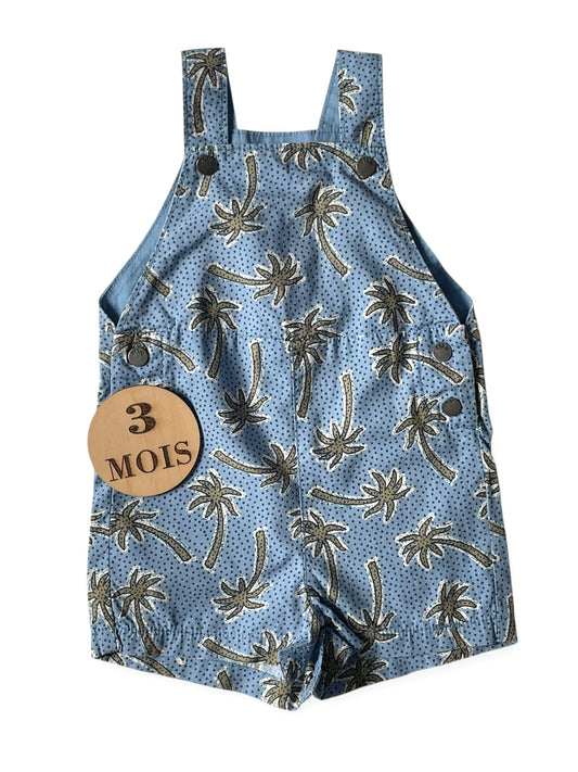 Salopette short, palmiers, DPAM