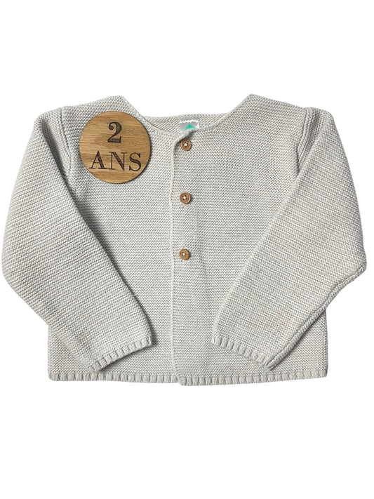 Gilet en mailles, gris/beige, TEX