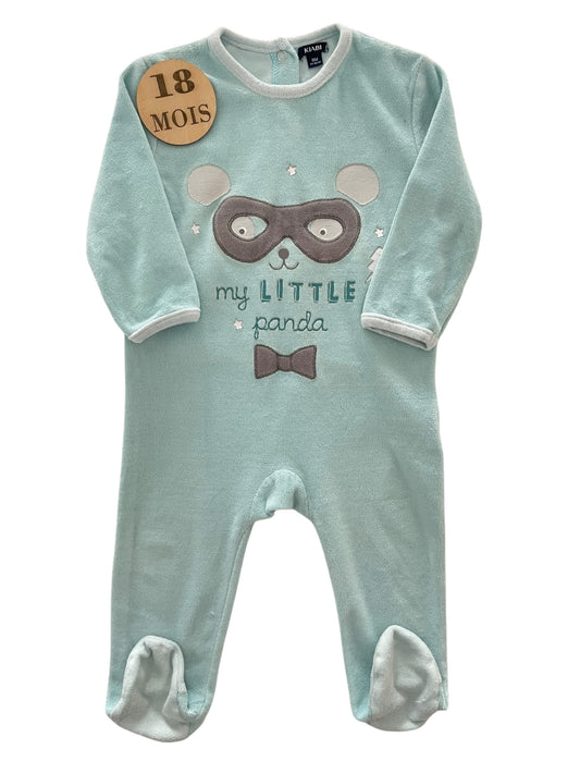 Pyjama velours bleu ciel, Kiabi